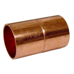 Coupling w/ Rolled Stop, Copper C x C, 3/4"