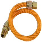 Gas Connector, Epoxy Coated, 5/8 OD x 1/2 ID, 18" L