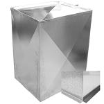 #100F 13-3/8" x 20-3/8" x 48" Furnace Plenum, 1/2" Flange