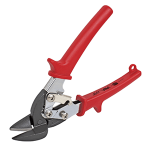 Mini Right Cut Offset Aviation Snips, Green Handle