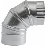 90 Degree Elbow, Adjustable, 8" Dia, 28 Ga