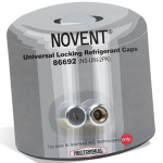 Novent Silver Universal Locking Refrigerant Caps, 5/16", 2 pk