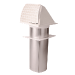 Hood, Dryer, Vent, Wide, 4", Wht, Assem