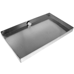 Galvanized Drain Pan w/ 3/4" PVC Drain Fitting, 32" x 72"