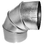 Adjustable 90 Deg Elbow, 30 ga, 4"