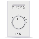 500 Series Thermostat, Heat Only, 2 Wire w/ Electric Heat