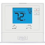 4" Blue Backlight Thermostat, 1H/1C