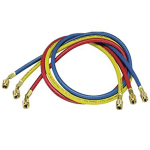 1/4" Charging Hoses w/ Double Barrier Protection, 3 pk